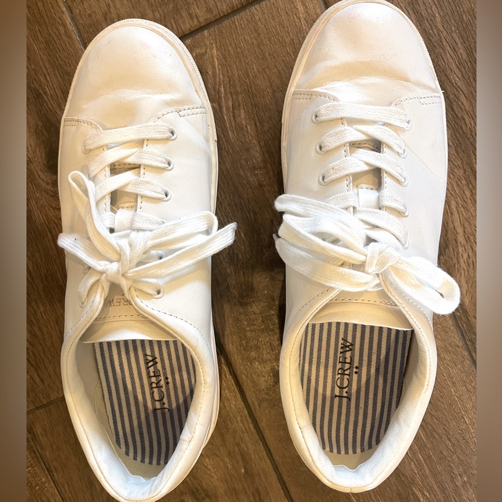 J. Crew white court sneakers